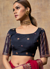 Wevon Designer Pink Colour Saree